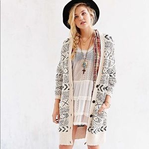 Urban Outfitters Ecote Jacquard Grandpa Cardigan
